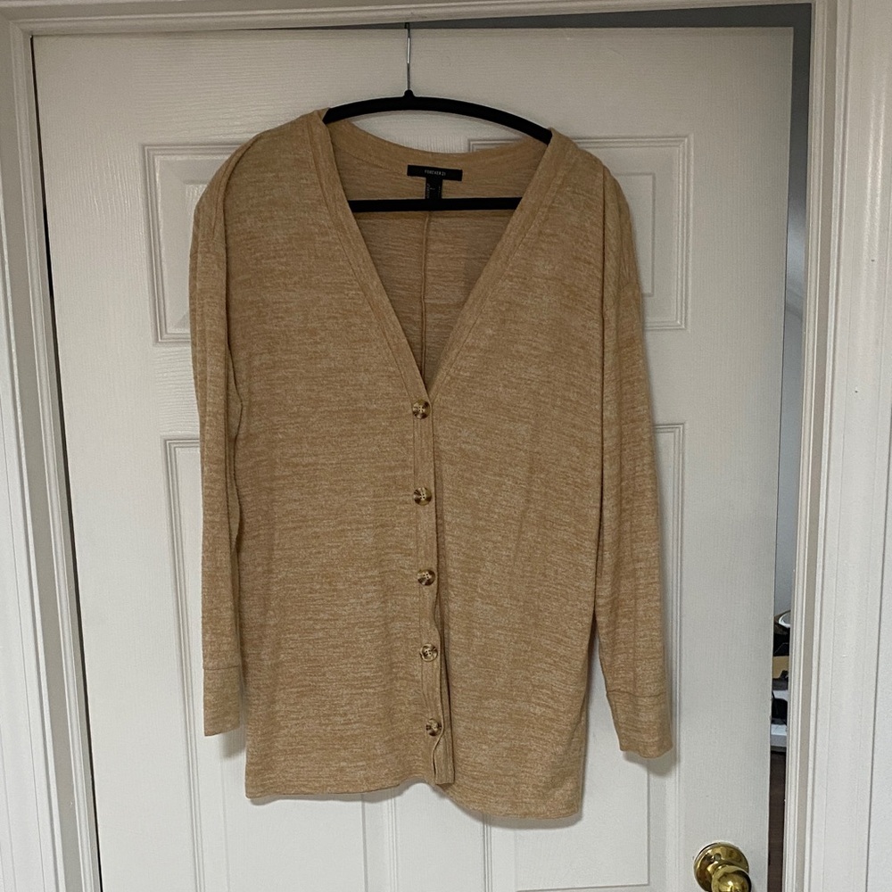 Forever 21 Light Brown Cardigan Sweater